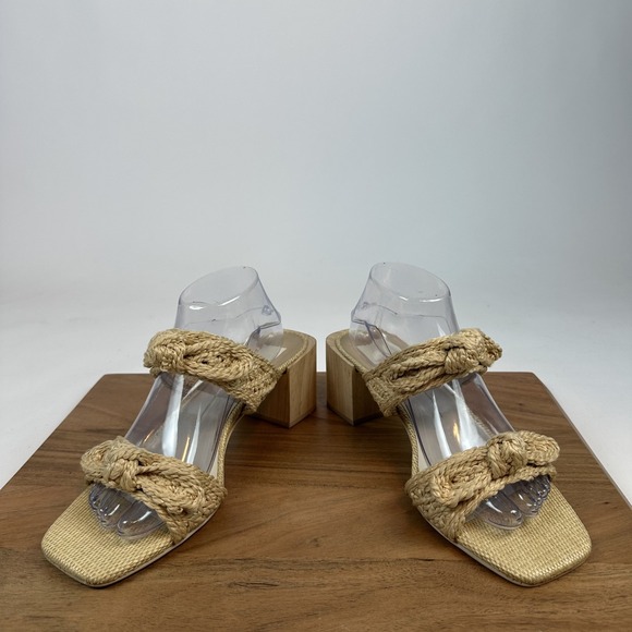 Womens Dolce Vita Zemmie Espadrille Knot Raffia Heel Slide Sandals Size 10 M EUC - Picture 3 of 8